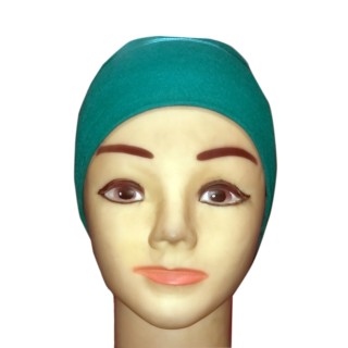 Under scarf - Teal Green colored hijab cap in jersey fabric